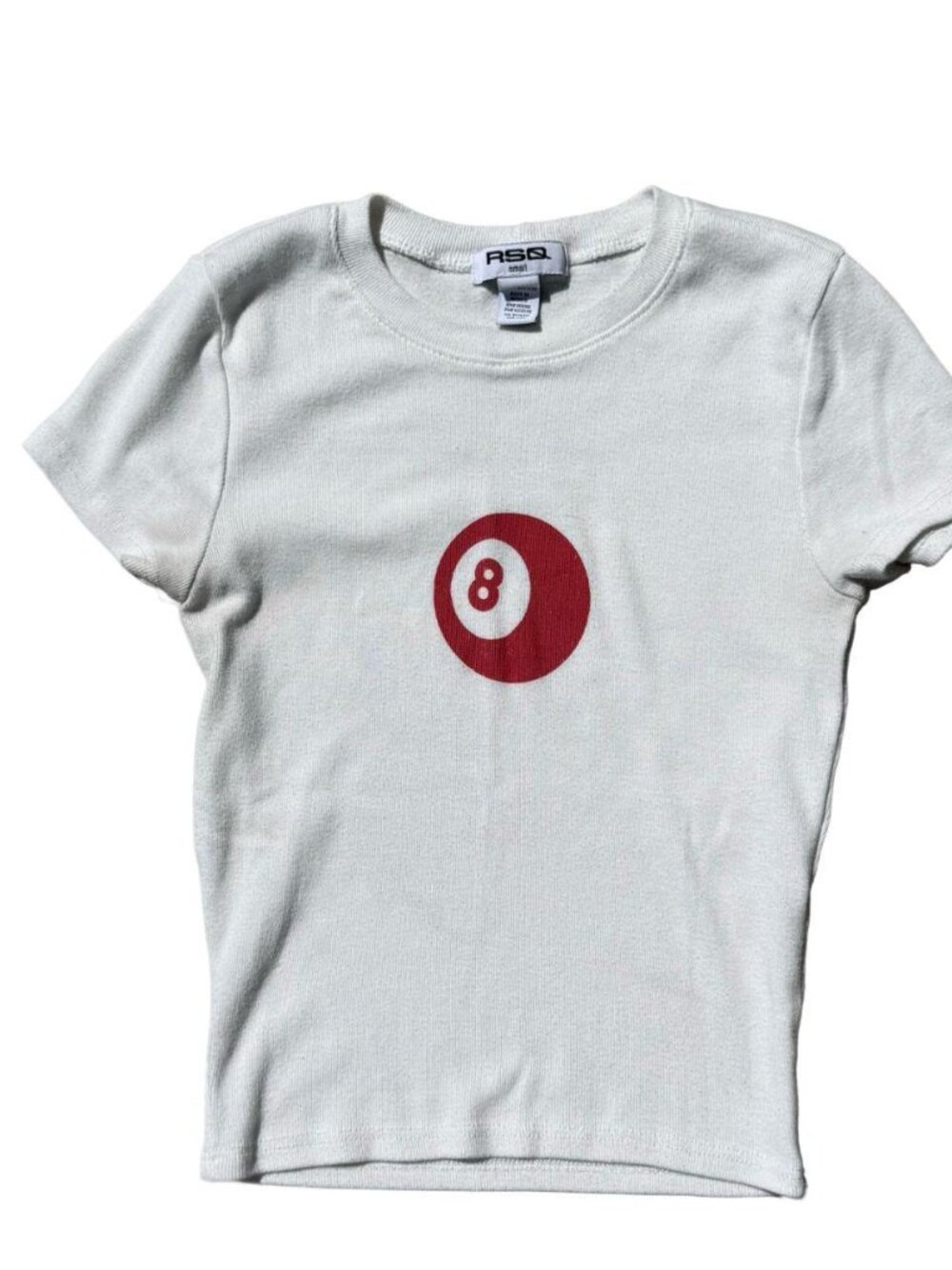 RSQ Cream 8-Ball Baby Tee S